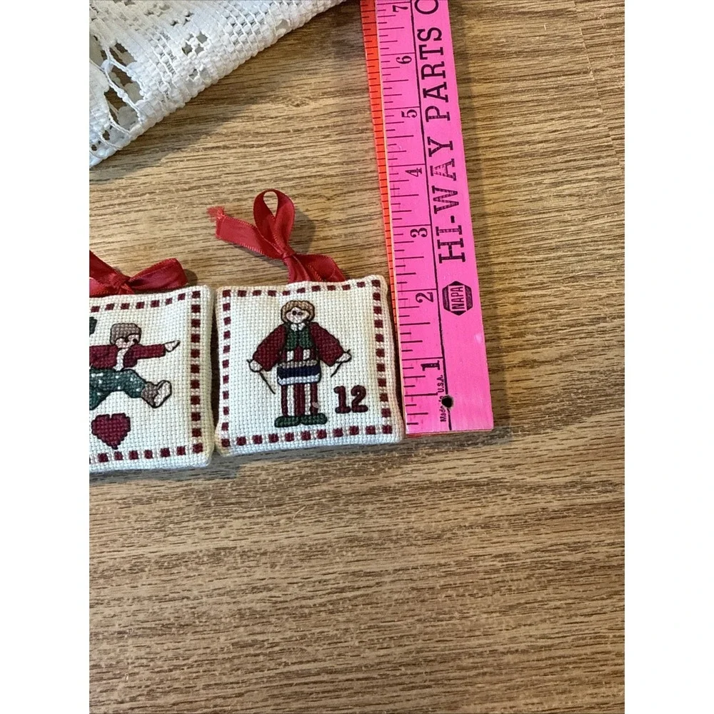 Twelve Days of Christmas cross-stitch ornaments - Picture 9 of 9